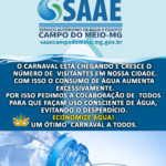 Façam Uso Consciente de Água Neste Carnaval